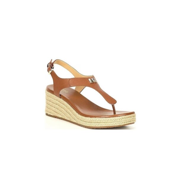 Michael Kors Laney Thong Espadrille Sandals 7.5 Brown MSRP $140 - Picture 1 of 3